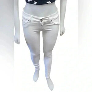 Hudson Midrise Collin  Skinny White Jeans BNWT Size 26